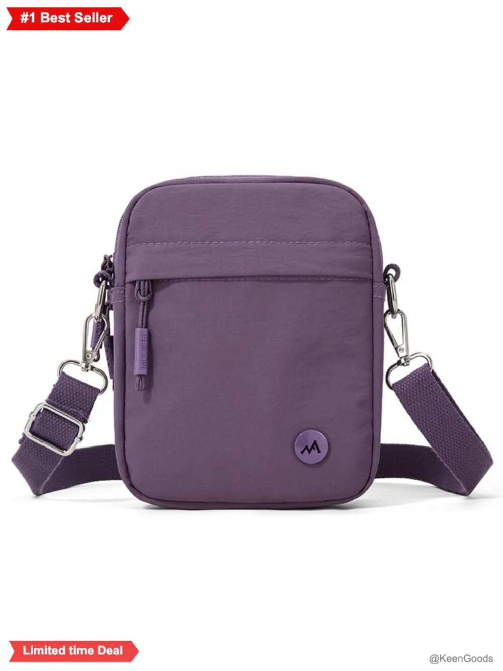 Lightweight Nylon Crossbody Bag Small Phone Purse Travel Wallet Detachable Strap